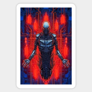 Cyberpunk Style Tarot - The Ghost Circuit Sticker